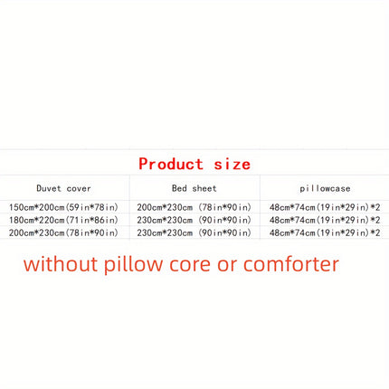 4-Piece Wave Print Duvet Cover Set - Soft & Versatile