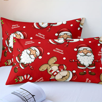 3pcs Christmas Celebration Duvet Cover Set - Festive & Cozy