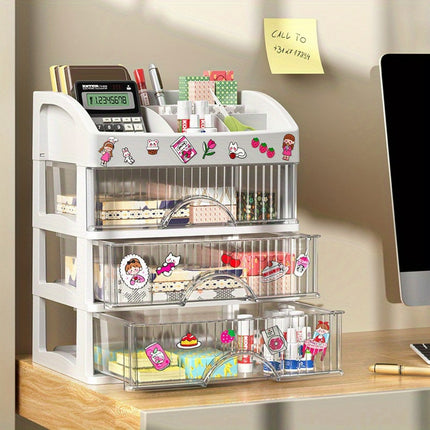 Multi-Layer Desktop Organizer with Drawers