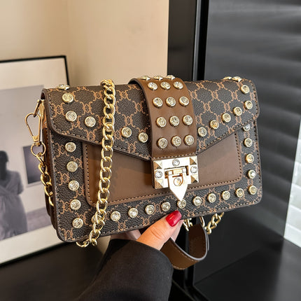 Elegant Plaid Crossbody Shoulder Bag