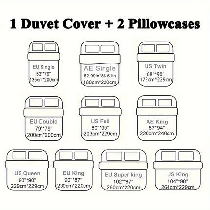 Luxury Floral Print Duvet Cover Set - Soft & Cozy Bedding