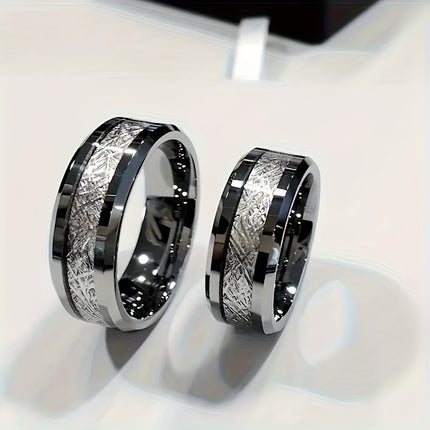 Luxurious 8mm Stainless Steel Engagement Ring
