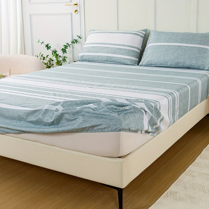 Striped Print Bedding Set - Soft, Comfortable All-Season Set