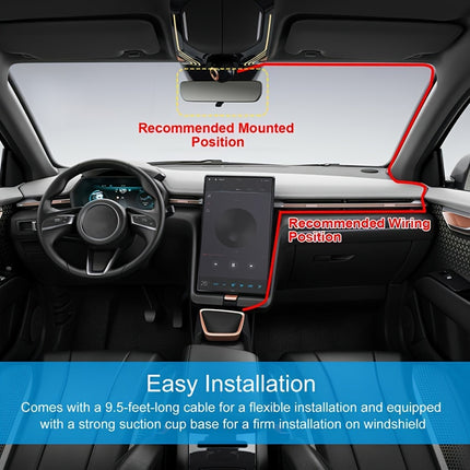 1080p HD Dash Cam with Suction Mount & Crash Lock