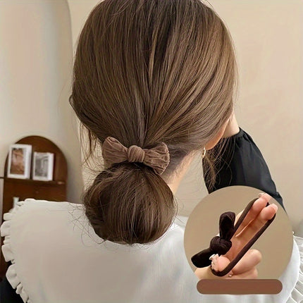 10Pcs Bow Hair Scrunchies Set – Sweet & Stylish Ponytail Holders