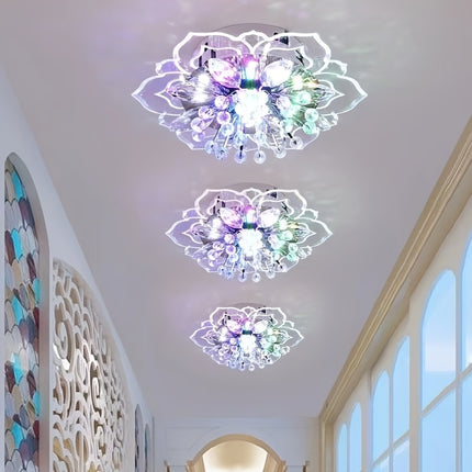 Modern Crystal Petals LED Ceiling Light - Elegant Indoor Fixture