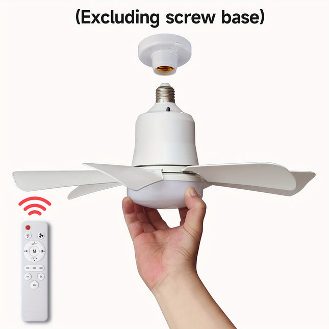 Modern Ceiling Fan with Dimmable LED Light & Remote