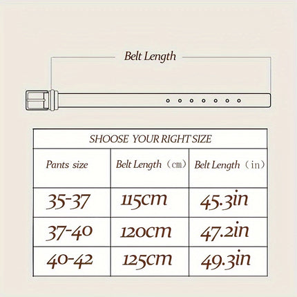 Men's PU Leather Pin Buckle Belt