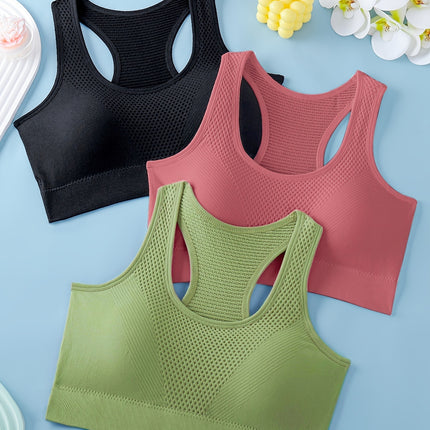 3-Pack Women's Sports Bras for Yoga & Fitness