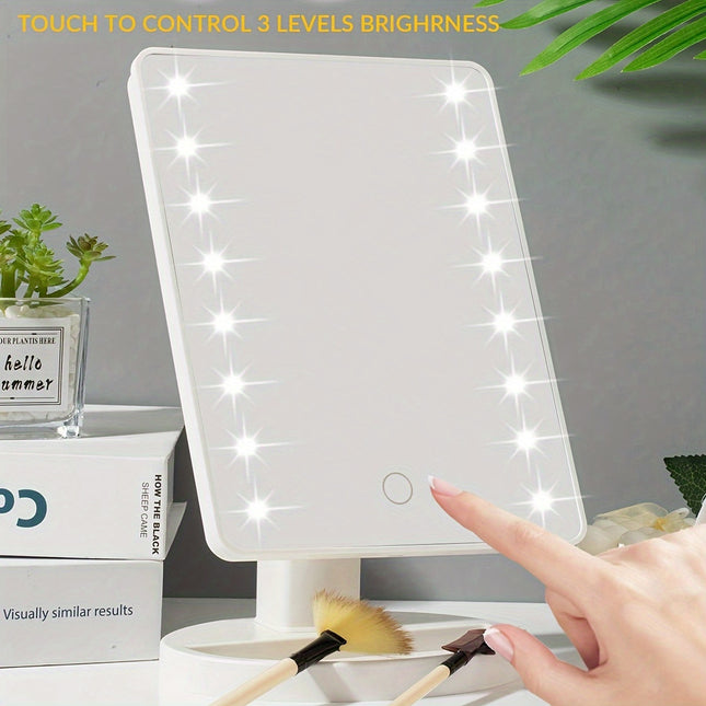 16 LED Rotatable Makeup Mirror – Perfect Lighting Anywhere - Monti Bargains