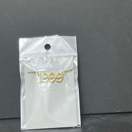 Custom Birth Year Stainless Steel Necklace