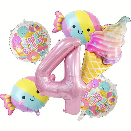 Birthday Party Decorations 81.28 cm Pink Number Balloons