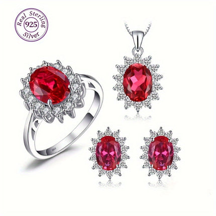 Sterling Silver Zirconia Jewelry Set