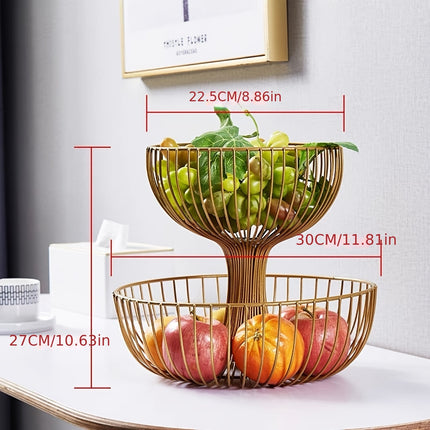 2-Tier Metal Fruit Basket