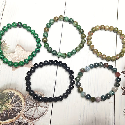 5pcs Natural Stone Bracelet Set