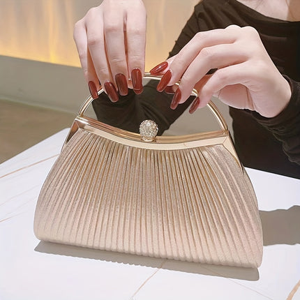 Glamorous Golden Diamond Evening Clutch