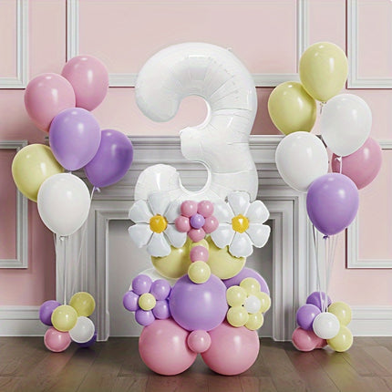 Princess Theme Balloon Set - 43-Piece Vibrant Daisy