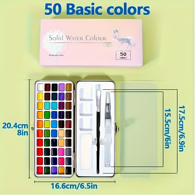Metal Box Watercolor Set