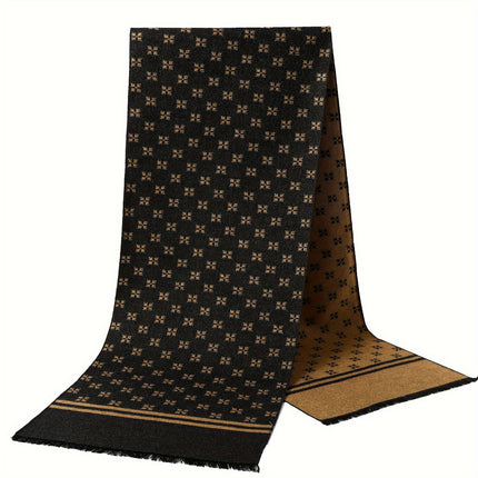 Men’s Warm Plaid Cashmere Scarf