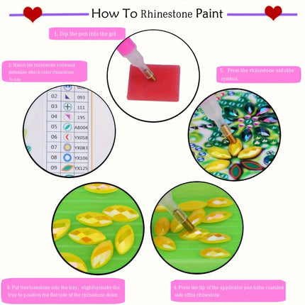 DIY Acrylic Diamond Art Kit - Cat & Flower