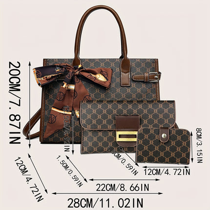 Elegant 3-Piece Retro Bag Set
