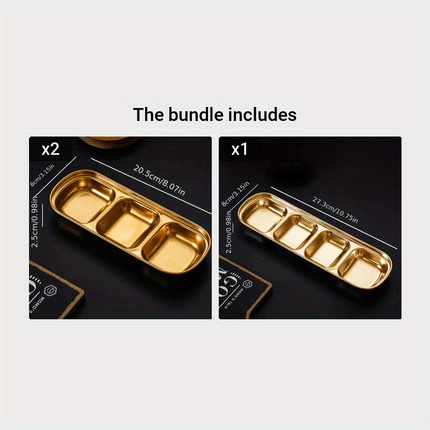 Versatile Stainless Steel Serving Plate