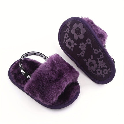 Cute Furry Slip-On House Shoes