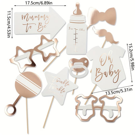 10pcs, Mummy-to-Be Photo Props for Baby Shower