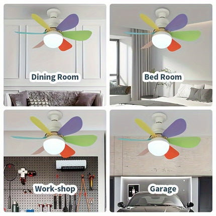 Ceiling Fan Light with Remote – 3-Speed Dimmable Fan