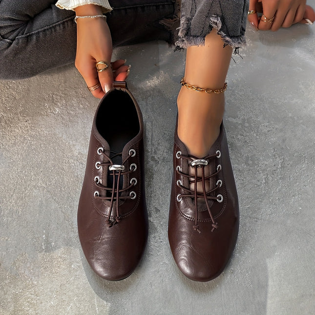 Elegant Lace-Up Ballet Flats