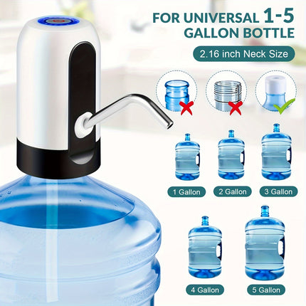 USB Rechargeable Water Pump - Portable & Effortless Dispensing