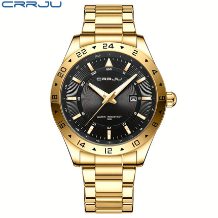 Stylish Steel Strap Calendar Watch