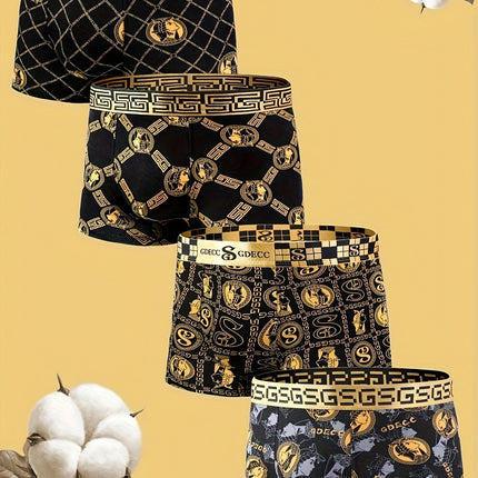 Black Golden Waistband Luxury Boxer Briefs