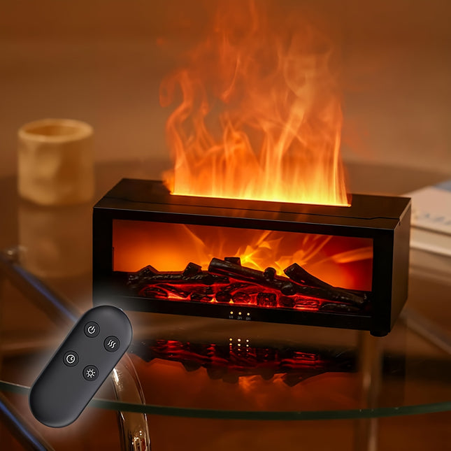 Fireplace Aromatherapy Diffuser - Cozy Mist & Flame Design