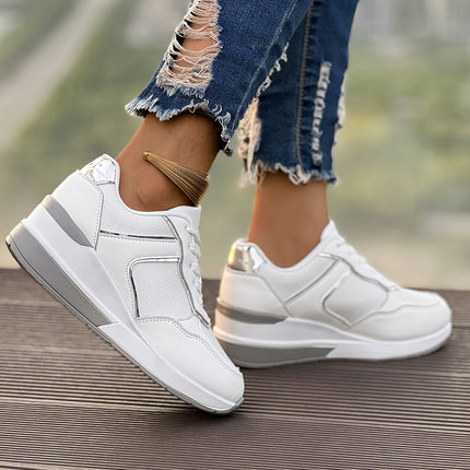 Men's White Platform Sneakers