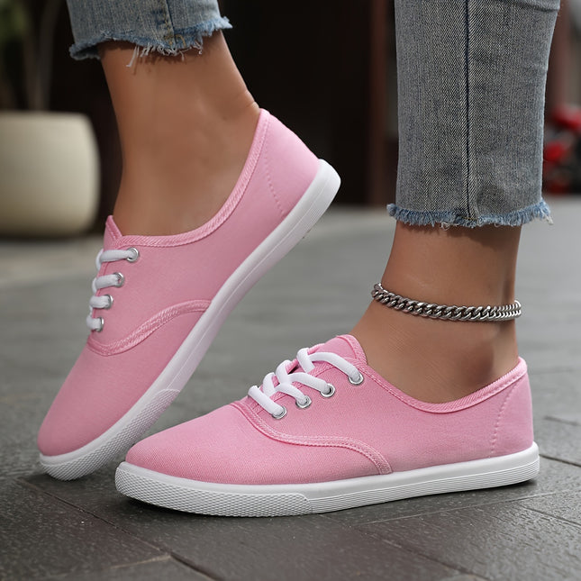 Solid Color Canvas Walking Sneakers