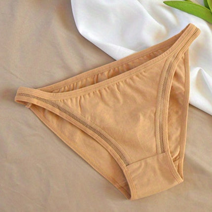 6pcs Simple Solid Briefs