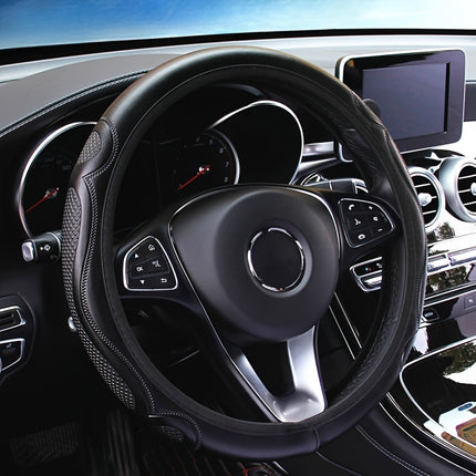 Premium Faux Leather Steering Wheel Cover - Anti-Slip Style