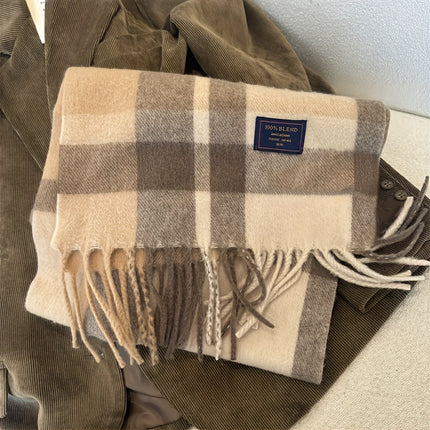 Elegant British Plaid Fall/Winter Scarf