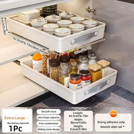 Large Pull-Out Cabinet Organizer Baskets