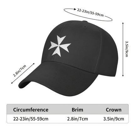 Black Maltese Cross Cap