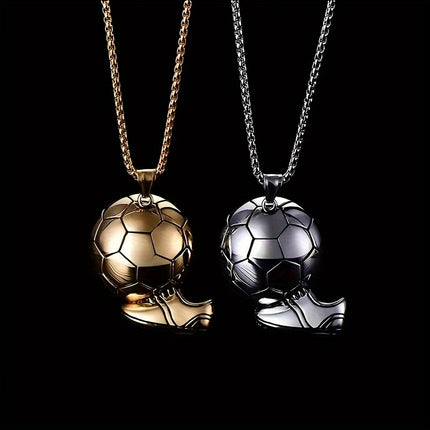 Football Sports Alloy Pendant Necklace