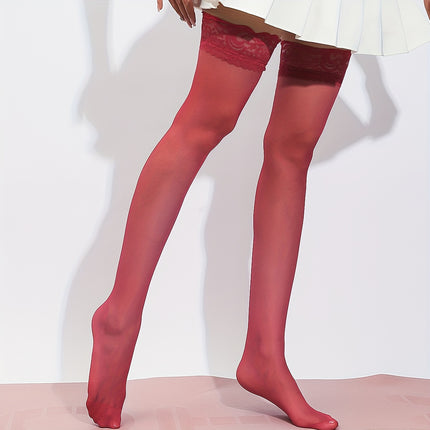 Anti-Slip Lace Thigh-High Stockings