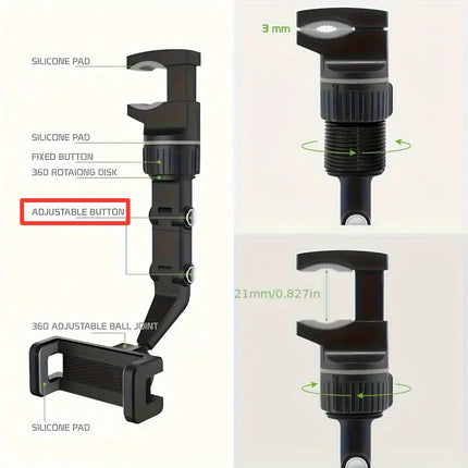 360° Rotatable Car Phone Mount for Hands-Free Convenience