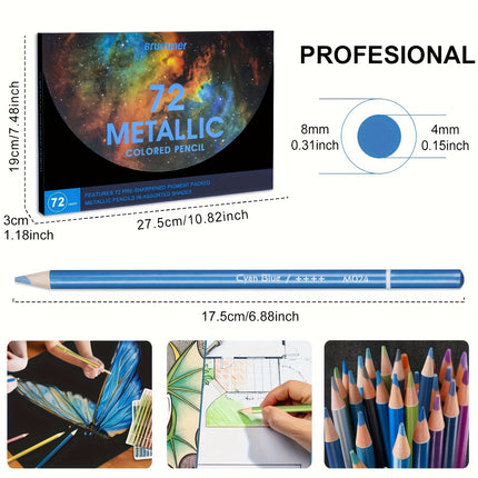 Kalour Metallic Colored Pencils Set