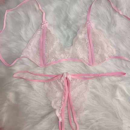 Sheer Tulle Erotic Lingerie Set