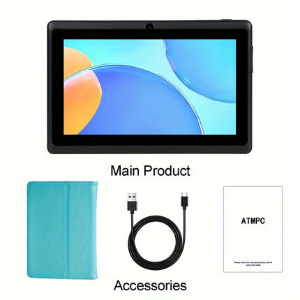 ATMPC 7-Inch Android Tablet with Case – Compact & Powerful