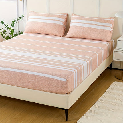 Striped Print Bedding Set - Soft, Comfortable All-Season Set