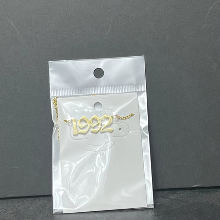 Custom Birth Year Stainless Steel Necklace