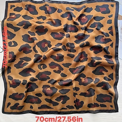 Luxurious Leopard Print Square Scarf